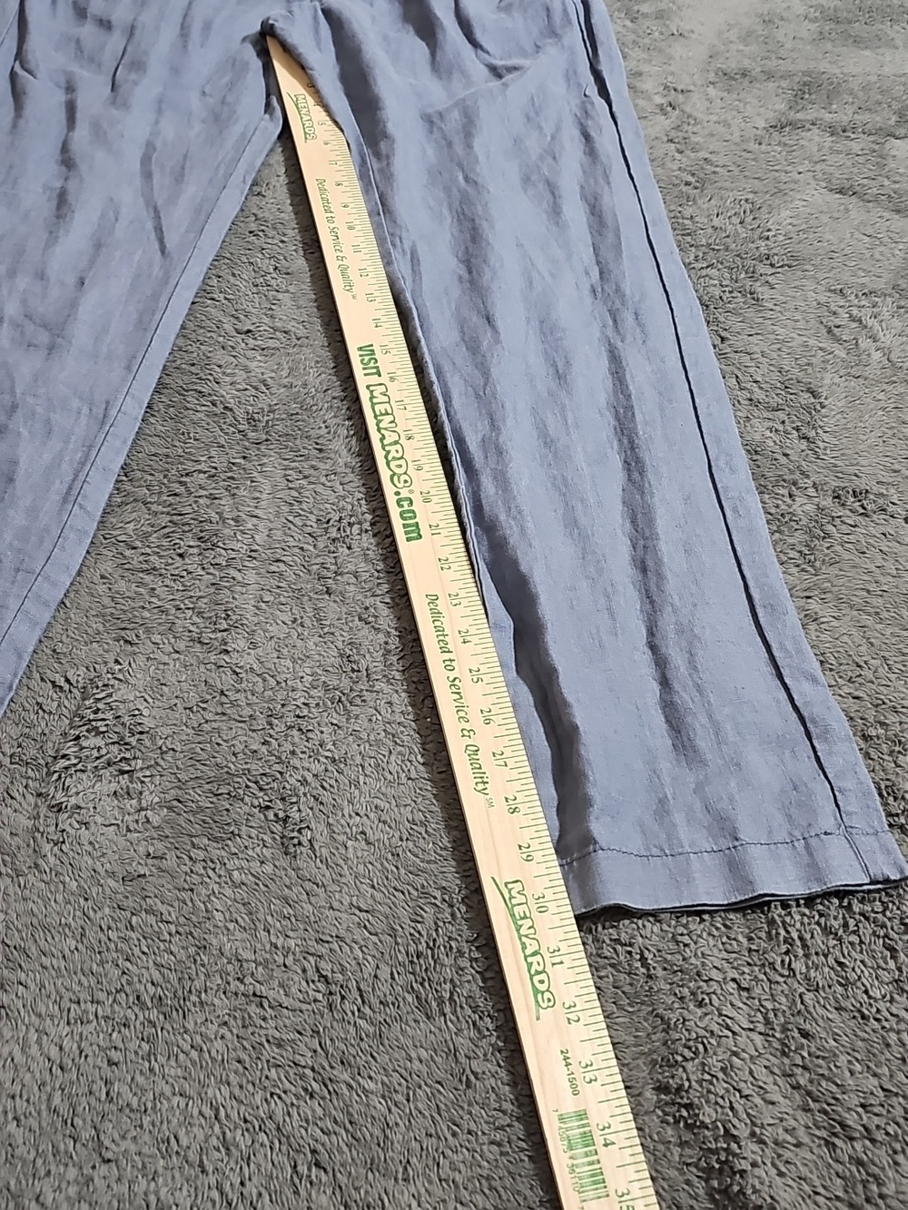 United Colors of Benetton Straight Leg 100% Linen Pants Pockets Belt Loops US 10 - Picture 10 of 13